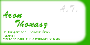 aron thomasz business card